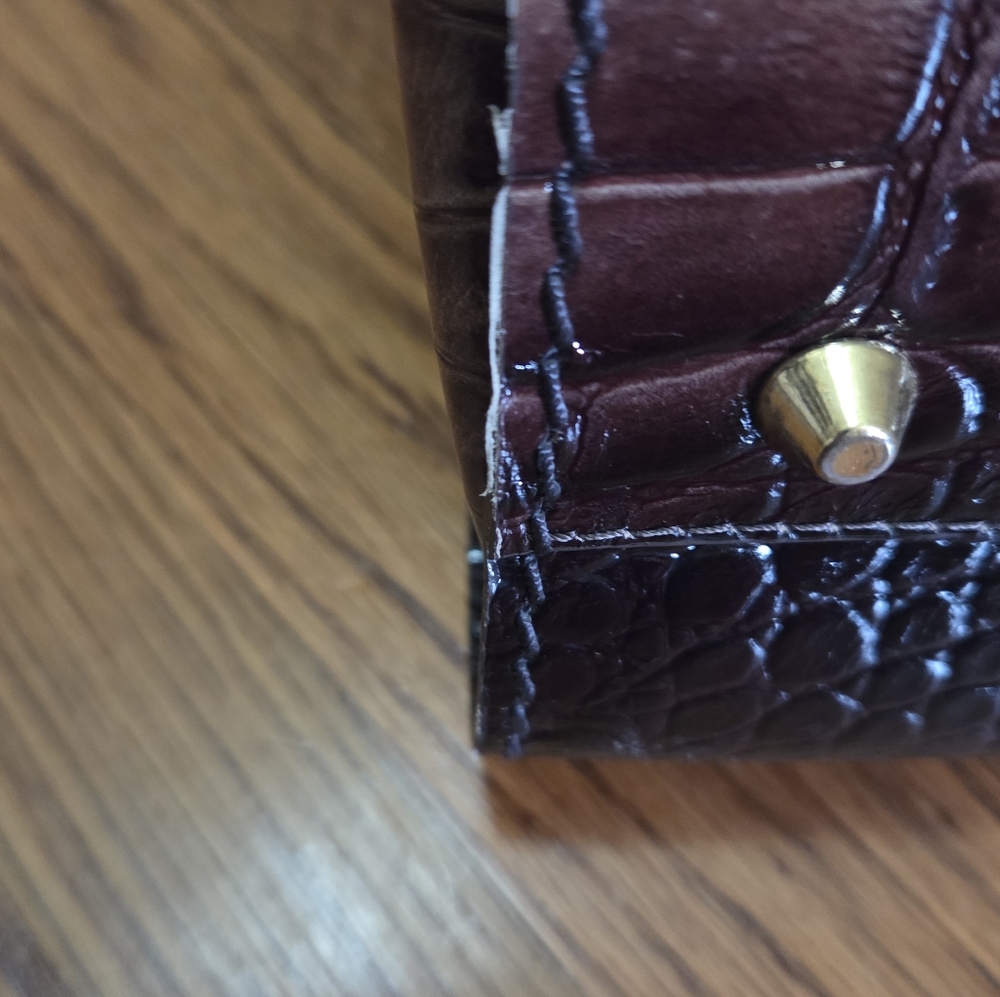 Mottini Newport Beach Crocodile-Embossed Leather Satchel - Picture 14 of 16